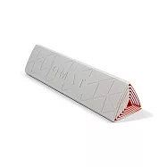 【QMAT】7mm三角折疊瑜珈墊 台灣製 (再生布拉鍊式收納袋) 銀灰/紅