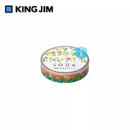 【HITOTOKI】SODA 透明PET卷狀膠帶 10MM 罌粟花(宮下和設計款)