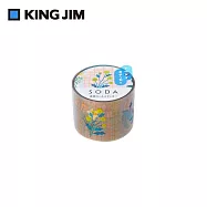 【HITOTOKI】SODA 透明PET卷狀膠帶 單張貼紙款 30MM 野花(東出桂奈設計款)