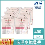 LION日本獅王 趣淨敏弱肌專用洗手慕斯補充包 400ml 6入組