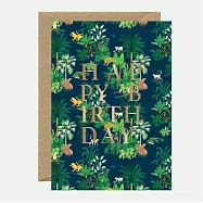 【AWS】GOLD HAPPY BDAY CROCO WILD 生日卡 #1322