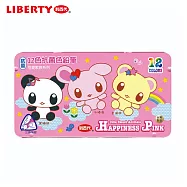 利百代 CC-073 可愛家族抗菌三角色鉛筆12色 粉盒