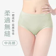 【MORINO摩力諾】石墨烯抑菌柔適無縫內褲(中高腰) 抹茶綠M