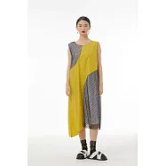 O-ni O-ni初秋新款精選100%天絲棉舒適透氣設計師款晚宴低調優雅洋裝(品質保證)(S-8972) FREE 黑/黃