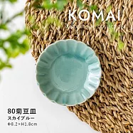 【日本Minoru】Komai花形陶瓷小皿8.2cm ‧ 天空藍