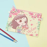 【迪士尼 Disney】Q版公主花木蘭 皮革收納包 花木蘭