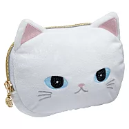 【日本Mark&rsquo;s】PAUL & JOE 貓咪大頭造型收納包L ‧ 白色