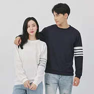 【KISSDIAMOND】華夫格休閒厚磅圓領上衣(KDT-2304) 3XL 藏青