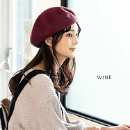 日本 QUEENHEAD 羊毛抗寒保暖貝雷帽78401001 酒紅色