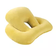 【BeOK】順暢呼吸午睡枕 天鵝絨抱枕靠墊 枕墊 防手麻 舒適午睡 檸檬黃
