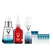 【VICHY薇姿】M89火山能量微精華 30ml+B3鎂光極淨斑安瓶精華 30ml VIP特談組(彈潤透亮/淡斑勻亮)