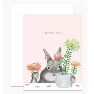 【 Dear Hancock 】Bunny Arranging Protea 感謝卡 #gc_405