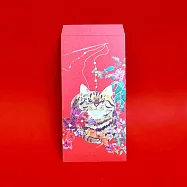 福獸納福紅包袋-逗貓/3入 紅