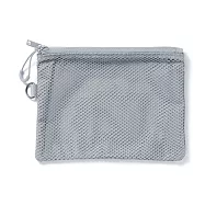 【MUJI 無印良品】聚酯纖維雙拉鍊袋M/灰