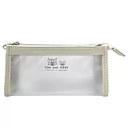 【日本正版授權】湯姆貓與傑利鼠 透明筆袋 鉛筆盒/筆袋/化妝包/收納包 Tom and Jerry