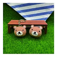 【HobbyEasy】動物派對材料包套組(附別針、鑰匙圈，全程影音教學) NO.4 瑪奇朵熊