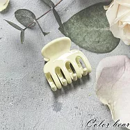 【卡樂熊】韓版簡約透亮造型髮夾/抓夾(五色)- 米白色