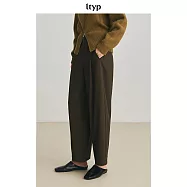 ltyp旅途原品 羊毛混紡九分蘿蔔褲 秋冬休閒直筒褲女百搭 M L-XL M 深咖色