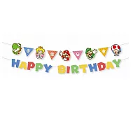 任天堂原廠周邊 拉旗-生日&派對(超級瑪利歐系列)