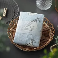 【日本Sugar Land】蚊帳生地 超吸水透氣 萬用敷巾 ‧ 貓咪(藍)