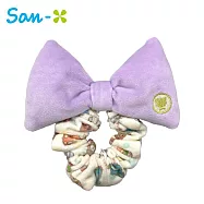 【日本正版授權】角落生物 蝴蝶結 造型髮圈 大腸髮圈 角落小夥伴 - 紫色款