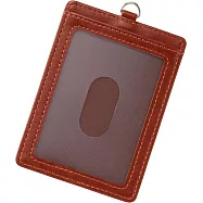 Raymay 寬 雙面車票.識別證套/ 棕色