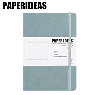 PAPERIDEAS A5子彈筆記本 頁碼硬面綁帶筆記本 與成功有約的子彈筆記術 霧藍
