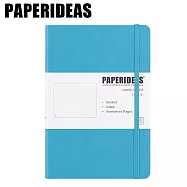 PAPERIDEAS A5子彈筆記本 頁碼硬面綁帶筆記本 與成功有約的子彈筆記術 天藍