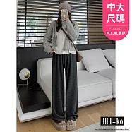 【Jilli~ko】拖地闊腿糯米褲軟糯慵懶舒適寬鬆百搭中大尺碼 J11120 FREE 深灰