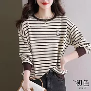 【初色】百搭假兩件翻領長袖針織衫上衣-13款任選-31470(M-37XL/F可選) F H.咖啡色