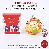 【Sayaka紗彌佳】口金包 日本開運福氣可愛招財貓造型零錢包 -黃色