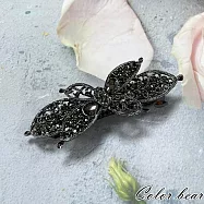 【卡樂熊】法式古典氣質水鑽月影造型彈簧夾/髮夾- 月影