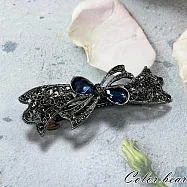 【卡樂熊】法式古典氣質水鑽明月造型彈簧夾/髮夾- 明月