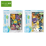 (2款1包)哈哈環保卡通書套 加寬型 (新課綱課本適用) 寶可夢A