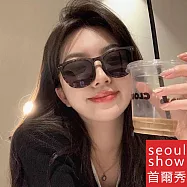 seoul show首爾秀 折疊輕量彈簧腿太陽眼鏡UV400墨鏡 B360 黑玳瑁