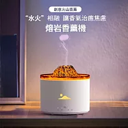 【美好家 Mehome】火山熔岩香薰機 水母加濕器 小夜燈 白色/USB插電款