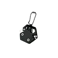 【上手家居】鑰匙圈吊飾硬幣刀(瑞士刀/工具刀/小刀/螺絲刀/螺絲起子/吊飾/野外求生/拆信刀) 升級六角黑色