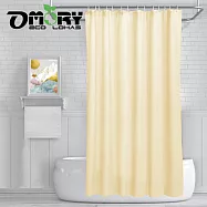 【OMORY】簡約PEVA防水浴簾180x180cm 淺黃