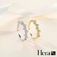【Hera 赫拉】新款輕奢冷淡風交織藤蔓戒指 H112122601 白金色