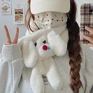 O-ni O-ni日系可愛狗狗/綿羊/小熊系列仿兔毛保暖圍巾_ C-1221_愛哭狗狗90X14cm