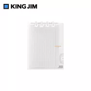 【KING JIM】Compact B5可對折活頁筆記本- 透明-白色