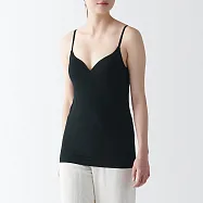 【MUJI 無印良品】女柔滑罩杯式細肩帶 L 黑色