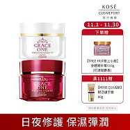 【KOSE 極上活妍】特濃彈力修護日夜精華保濕組100g(日霜+晚霜/防曬/保濕小紅瓶/8小時強效保濕/瞬效彈潤/淡化歲月痕跡)