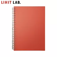 LIHIT LAB N-2673 A5網點活頁筆記本(MUTUAL) 桔紅色