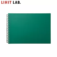 LIHIT LAB N-2675 A5E橫式網點活頁筆記本(MUTUAL) 深綠色