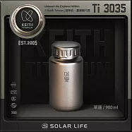 Keith 鎧斯鈦單層寬口鈦水壺 900ml / Ti3035.寬口鈦杯 無螺紋鈦壺 旅遊隨身瓶 廣口隨行杯 附防撞攜行袋