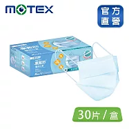 【MOTEX 摩戴舒】平面醫用口罩 小臉款 (30片/盒) 天空藍