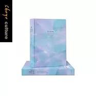 珠友 A5/25K三年份日記/日記本/盒裝日誌/精裝筆記/硬殼手札/彩色內頁-光彩淡藍/192張 光彩淡藍