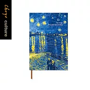 珠友 B6/32K精裝筆記(方格/橫線)/硬殼筆記本/加厚記事本/可攤平書寫/印象派-96張/世界名畫系列 03梵谷/羅納河星夜
