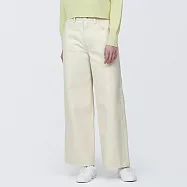 【MUJI 無印良品】女有機棉丹寧寬版寬鬆褲 24 原色